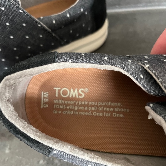 Toms Del Ray Polka Dot Ribbon Shoes - Picture 2 of 2